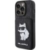 Karl Lagerfeld KLHCP15XSAKCNSCK iPhone 15 Pro Max 6.7 czarny/black hardcase Saffiano Cardslots and Stand Monogram Choupett